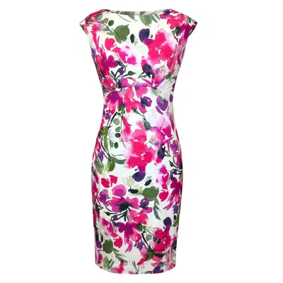 Alie Street London Women's Pippa Shift Dress In Fuchsia Floral Print In Pink