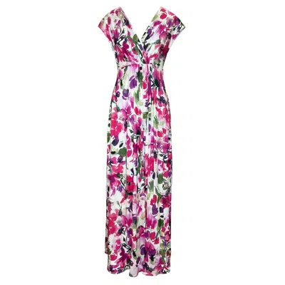 ALIE STREET LONDON WOMEN'S SOPHIA MAXI DRESS IN FUCHSIA FLORAL PRINT