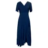 Alie Street London Women's Waterfall Midi Dress - Blue In Blue