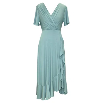 Alie Street London Women's Waterfall Midi Dress In Harbour Green
