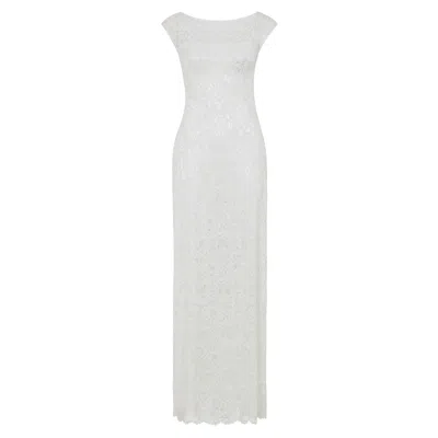 Alie Street London Women's White Amber Lace Wedding Dress In Ivory