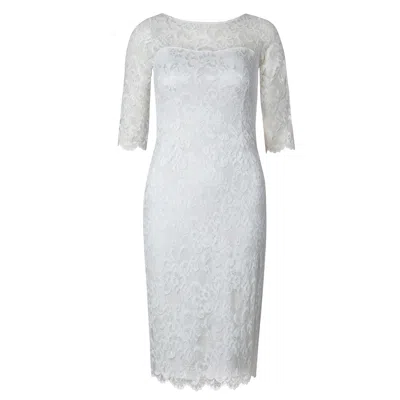 Alie Street London Women's White Lila Lace Wedding Dress In Ivory