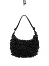 Alienina Aurora Interwoven Shoulder Bag In Black