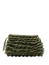 Alienina Nora Interwoven Clutch Bag In Green