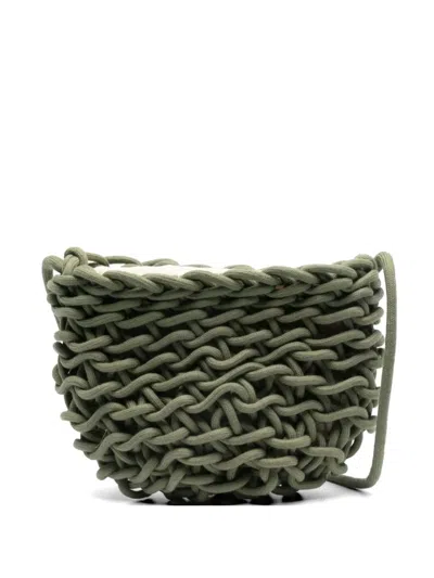 Alienina Xena Interwoven Crossbody Bag In Red