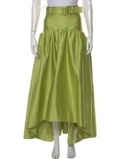 Pre-owned Aliétte Long Skirt In Green