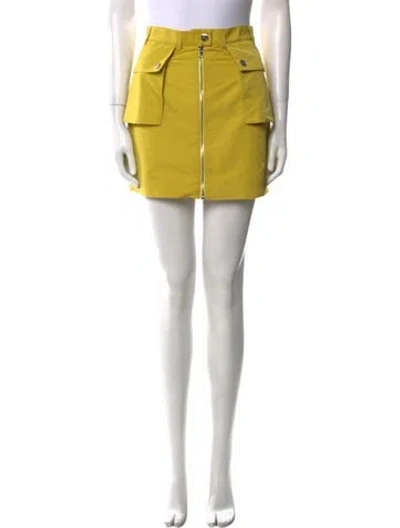 Pre-owned Aliétte Mini Skirt In Yellow