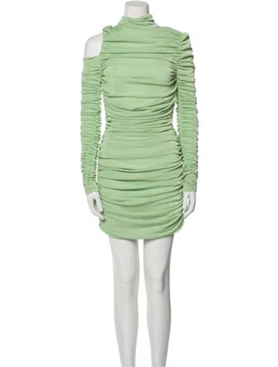 Pre-owned Aliétte Turtleneck Mini Dress W/ Tags In Green