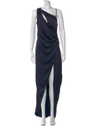 Pre-owned Alieva Asymmetrical Long Dress In Blue