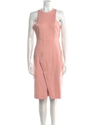 Pre-owned Alieva Crew Neck Knee-length Dress In Pink