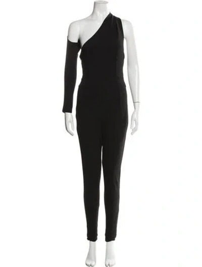 Pre-owned Alieva One-shoulder Jumpsuit In Black