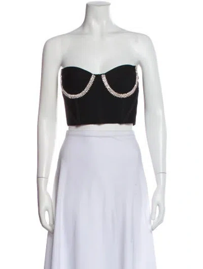 Pre-owned Alieva Strapless Crop Top In White