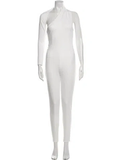 Pre-owned Alieva V-neck Jumpsuit W/ Tags In White