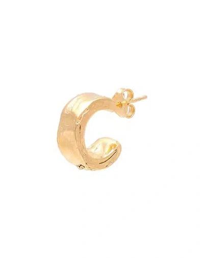 Alighieri 2208 The Single Inkwell Hoop Woman Single Earring Gold Size - Bronze, 999/1000 Gold Plated