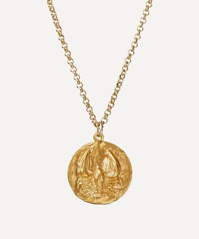 Alighieri 24ct Gold-plated Reader Of The Sea Pendant Necklace