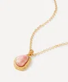 Alighieri 24ct Gold-plated The Droplet Of Skies Rhodochrosite Necklace