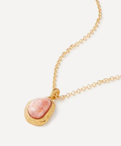 Alighieri 24ct Gold-plated The Droplet Of Skies Rhodochrosite Necklace