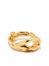 Alighieri Ancient Forest Textured Ring In Gold
