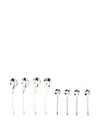 Alighieri Beaded-handle Dessert Spoons In Metallic