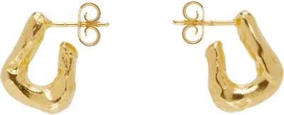 Alighieri Gold 'the Mini Link Of Wanderlust Hoops' Earrings In 24 Gold