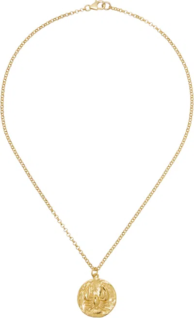Alighieri Gold 'the Reader Of The Sea' Necklace In 24 Gold