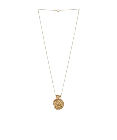 Alighieri Logo Necklace In Yellow