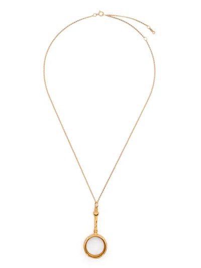 Alighieri Gold 'the Poet's Lens' Necklace In 24kt Gold-plated