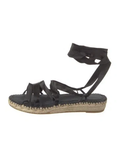 Pre-owned Alighieri Satin Espadrilles In Black