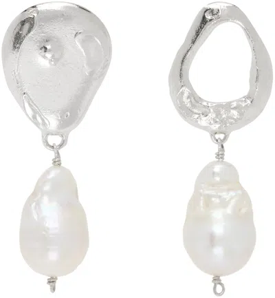 Alighieri Silver & White 'the Infernal Storm' Earrings