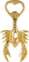 Alighieri Ssense Exclusive Gold 'a Life Aquatic' Bottle Opener In Gold-plated Brass