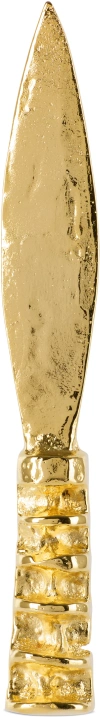Alighieri Ssense Exclusive Gold 'the Totemic Devotion' Butter Knife In Gold-plated Brass