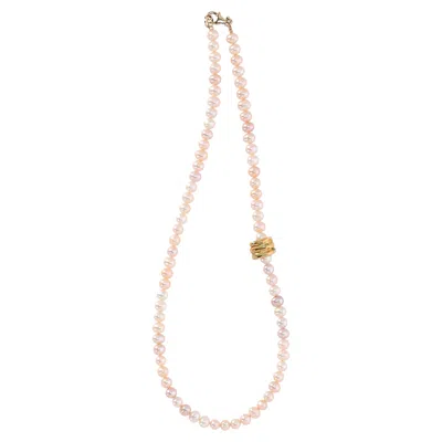 Alighieri The Celestial Raindrop Necklace In Pink Pearl