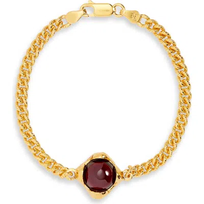 Alighieri The Emerald Of Adventure Bracelet In 24 Gold/red