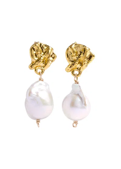 ALIGHIERI ALIGHIERI THE FRAGMENT OF LIGHT 24KT GOLD-PLATED DROP EARRINGS