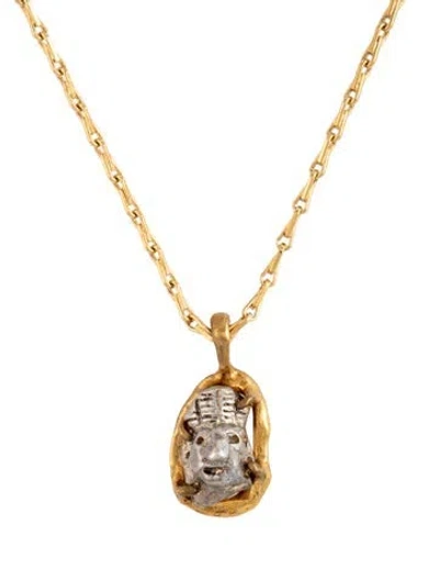 Pre-owned Alighieri The Framed Memory Pendant Nacklace, 16" In Multicolor