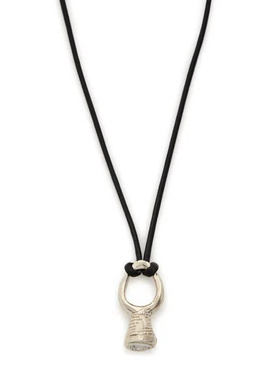 Alighieri The Hidden Reflection Sterling Silver Necklace In Black