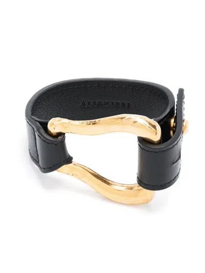 Alighieri The Link Of The Wanderlust Gold-plated Bracelet In Black