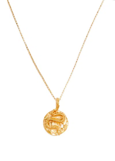 Alighieri The Medusa Medallion 24kt Gold-plated Necklace In Neutral