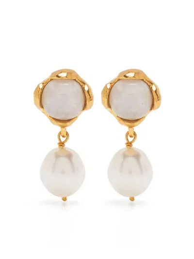 Alighieri Womens Gold The Moonlight Capture 24ct Yellow Gold-plated Recycled-bronze And Freshwater P