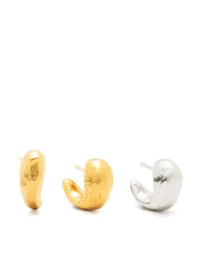 Alighieri The Raindrop Hammered Earrings In Gold