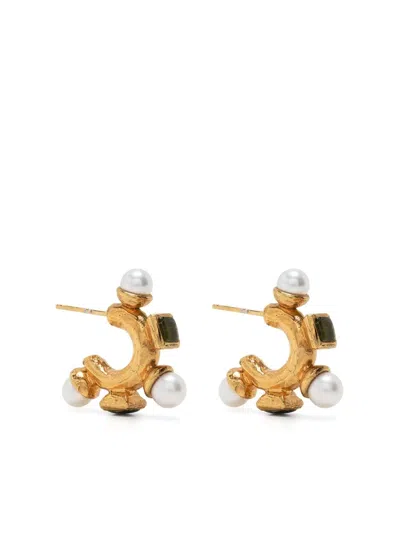 Alighieri The Traveller's Path Hoop Earrings In Gold