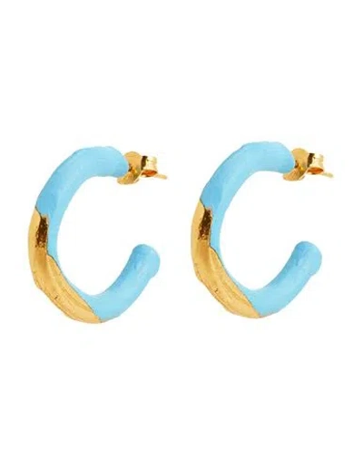 Alighieri X Yoox The Mark Of Friendship Hoop Earrings Man Earrings Sky Blue Size - Bronze, 999/1000