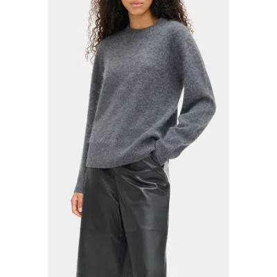 Aligne Adrianna Crewneck Wool Sweater In Gray