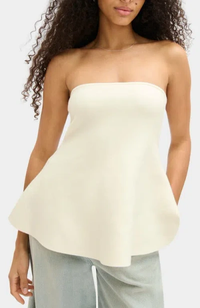 Aligne Amy Flared Strapless Top In Neutral