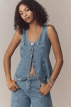 Aligne Ariella Button-front Denim Tank Top
