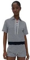 Aligne Arlo Stripe Top Navy & White