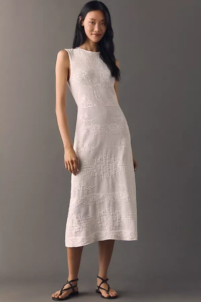 Aligne Ashley Crochet Sleeveless Midi Dress In White