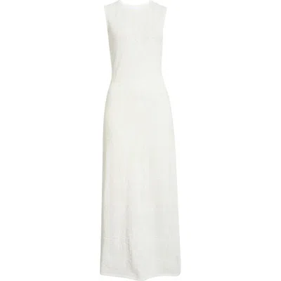 Aligne Ashley Paisley Jacquard Cotton Blend Dress In White