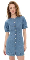 Aligne Aurelia Denim Mini Dress Light Wash In Light Wash