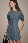 Aligne Aurelie Waisted Denim Mini Dress In Blue
